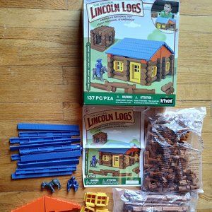LINCOLN LOGS Oak Creek Lodge Set, 137 Pieces, in DAMAGED BOX